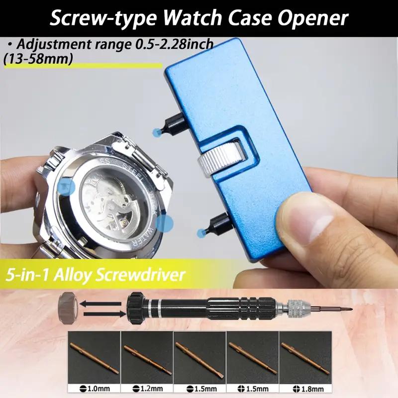 44 Pieces Of Watch Repair Kit, Watch Battery Replacement, Strap Replacement Tool, Watch Repair Screwdriver Professional Watch Re