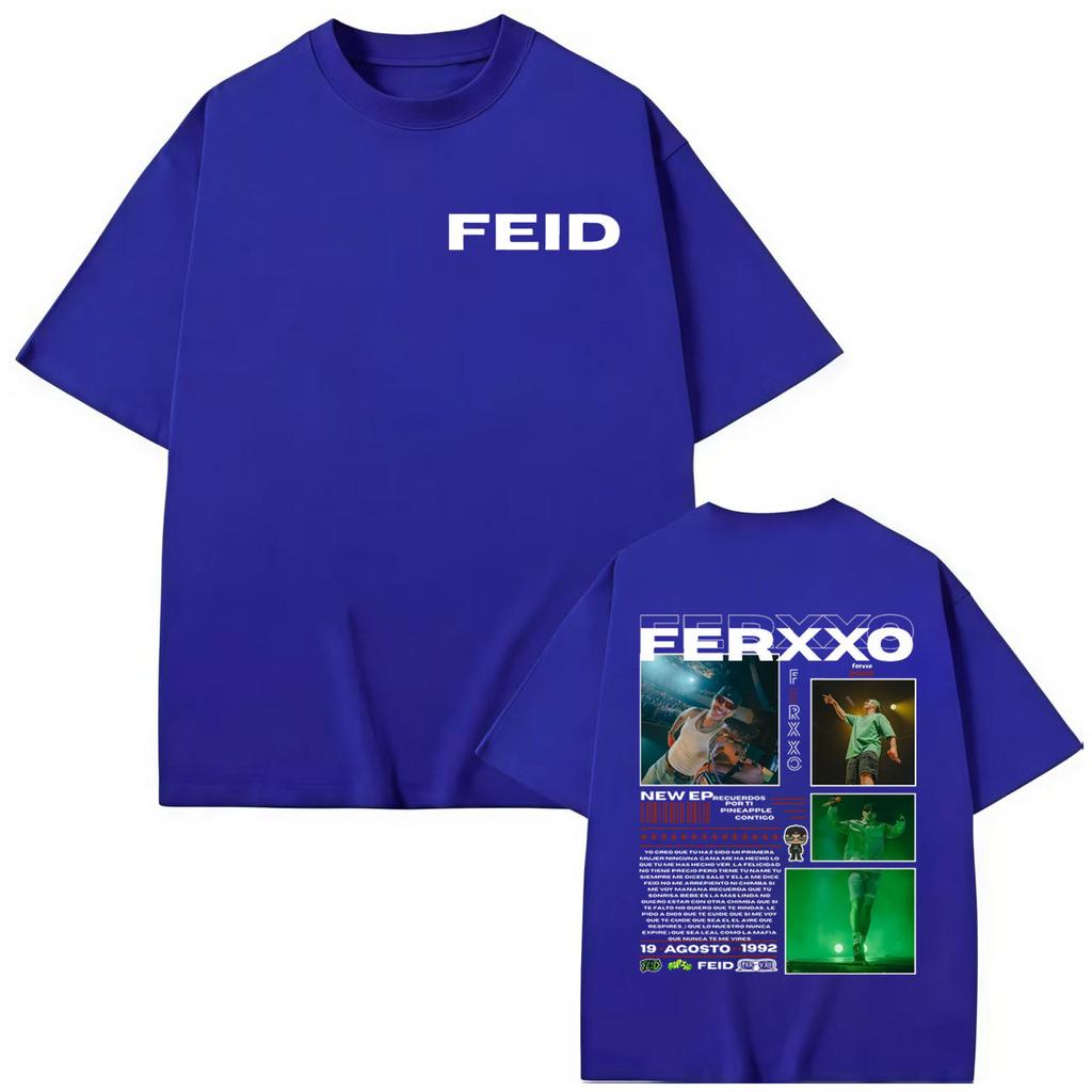 Rapper Feid Ferxxo Album Merch T-shirt Men's Women's Fashion Y2k Short Sleeve T-shirts Cotton Oversized T Shirts