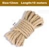 10M Natural Vintage Jute Rope String 10/12/14mm Hemp Twisted Cord Macrame String Pet Scratching Handmade DIY Craft Decoration