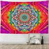 Bohemian Home Fabric Wall Decor Mandala Tapestry Wall Hanging Psychedelic Multicolor Geometric Fractal Art Room Decor