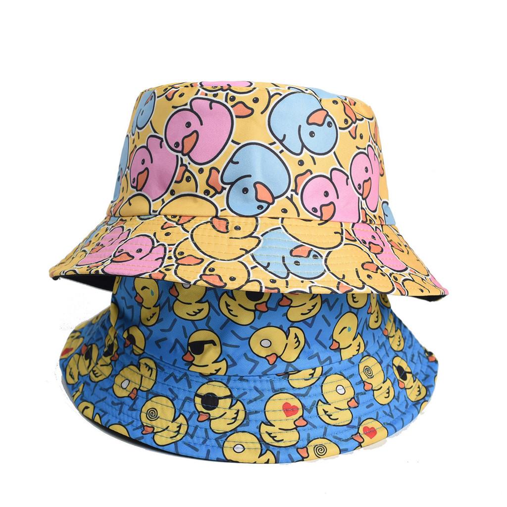 2024 Sommer Wende-Kühl-Entenmuster Outdoor-Sonnenhut Für Männer Und Frauen