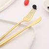 4Pcs Stainless Steel Forks Flatware Dinner Salad Forks Fine Flatware Fruit Forks for Home Kitchen Restaurant Office School