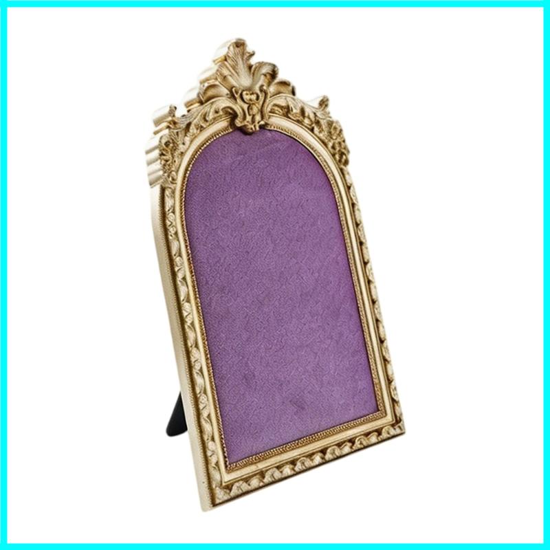 X6HE Ornamental Resin Jewelry Holder Photo Frame Earring Organization Decorative Shelf for Home and Shop Displays