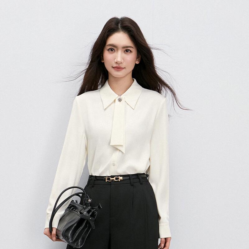 

Women s Professional Wrinkle-Resistant Long Sleeve Bow Blouse