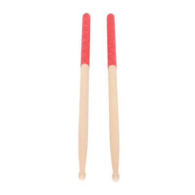 5A Drum Sticks for Adults Kids Beginners Maple Wood Tip Drumsticks with Anti Slip Rubber Handle for