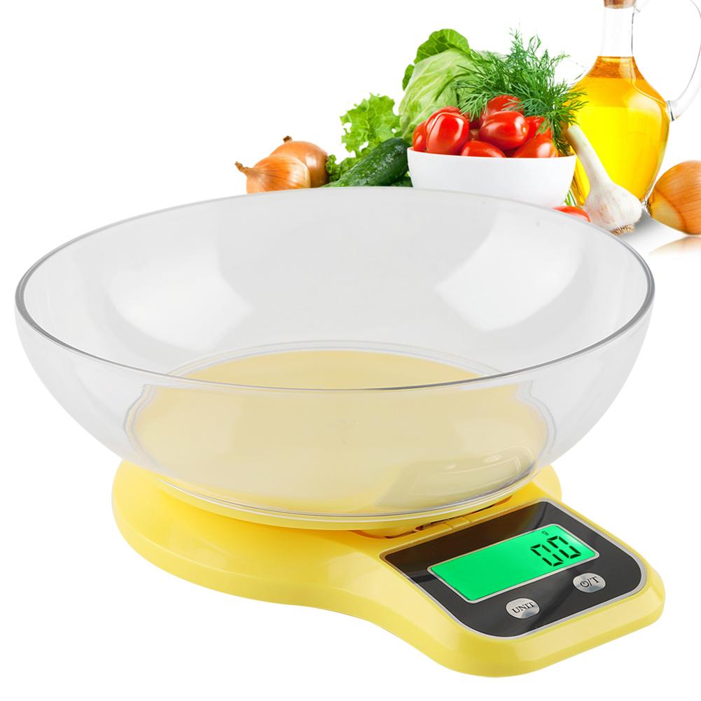WH-B21LW Kitchen Food Scale Digital Cooking Multifunction Weight Scale with Bowl (White)