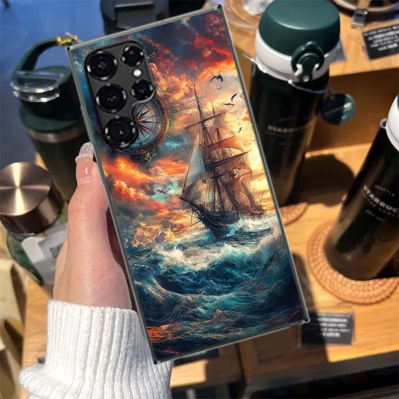 Compass Map Voyage Cases Phone Case for Samsung Galaxy S26 Ultra S25 Edge S24 S23 FE S21 Plus S20 S22 S10 Cover TPU Capa Shell S