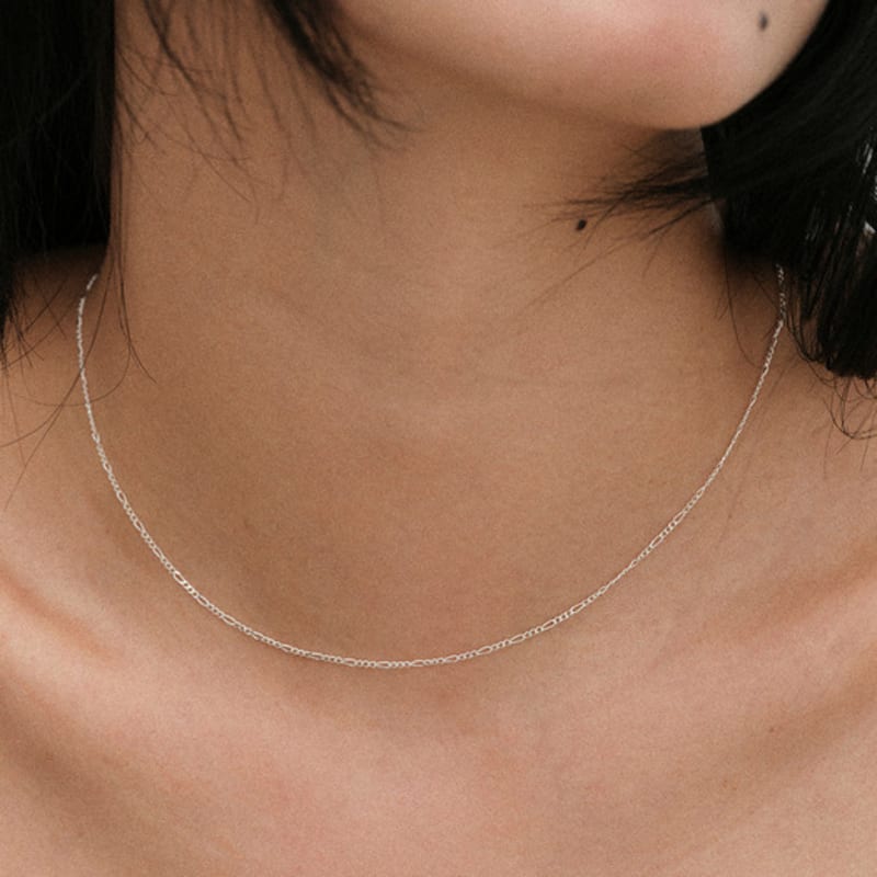 

Another Layer Baby Figaro Necklace (silver925)(2color) gold