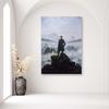 Leinwanddruck, Wanderer am Nebelmeer - C. D.. Friedrich-Reproduktion