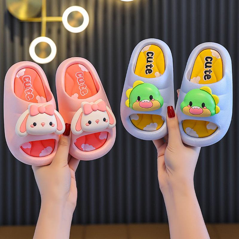 Children's Slippers Summer Boys and Girls Parent-Child Breathable Non-Slip Soft Sole Indoor Bathing Toddler Kids Beach Sandals