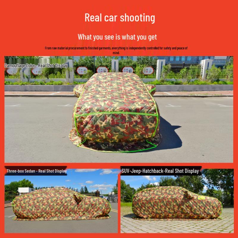 Heavy-Duty Winter Car Cover: Thick Cotton, Snowproof & Cold-Resistant