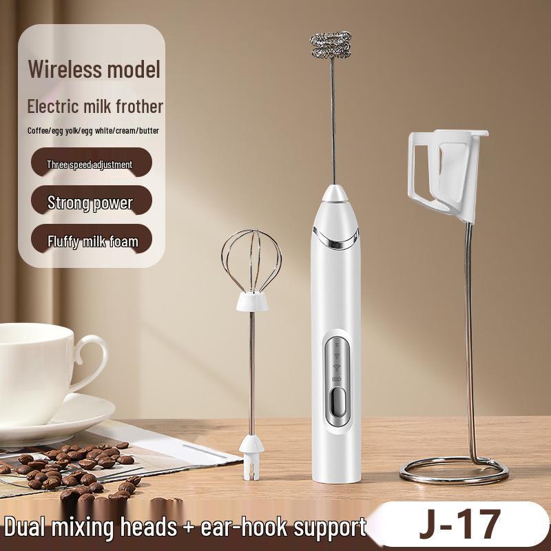 Stylish Electric Handheld Milk Frother & Mixer for Coffee and Eggs