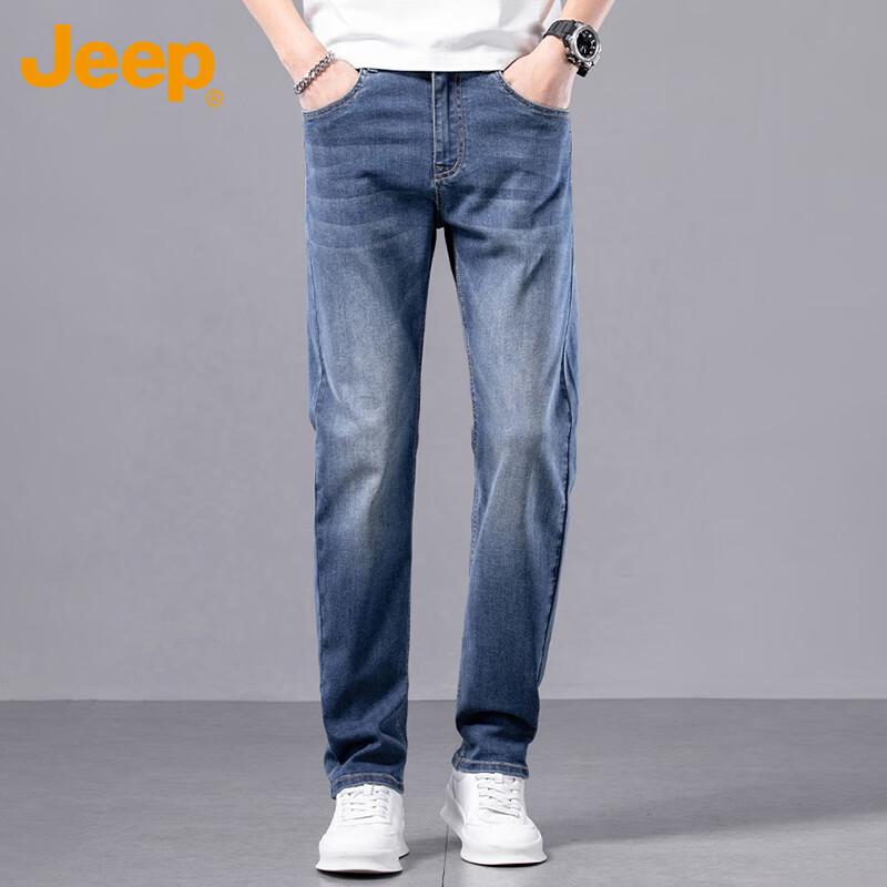 

JEEP Men s Straight-Leg Stretch Business Casual Jeans 30