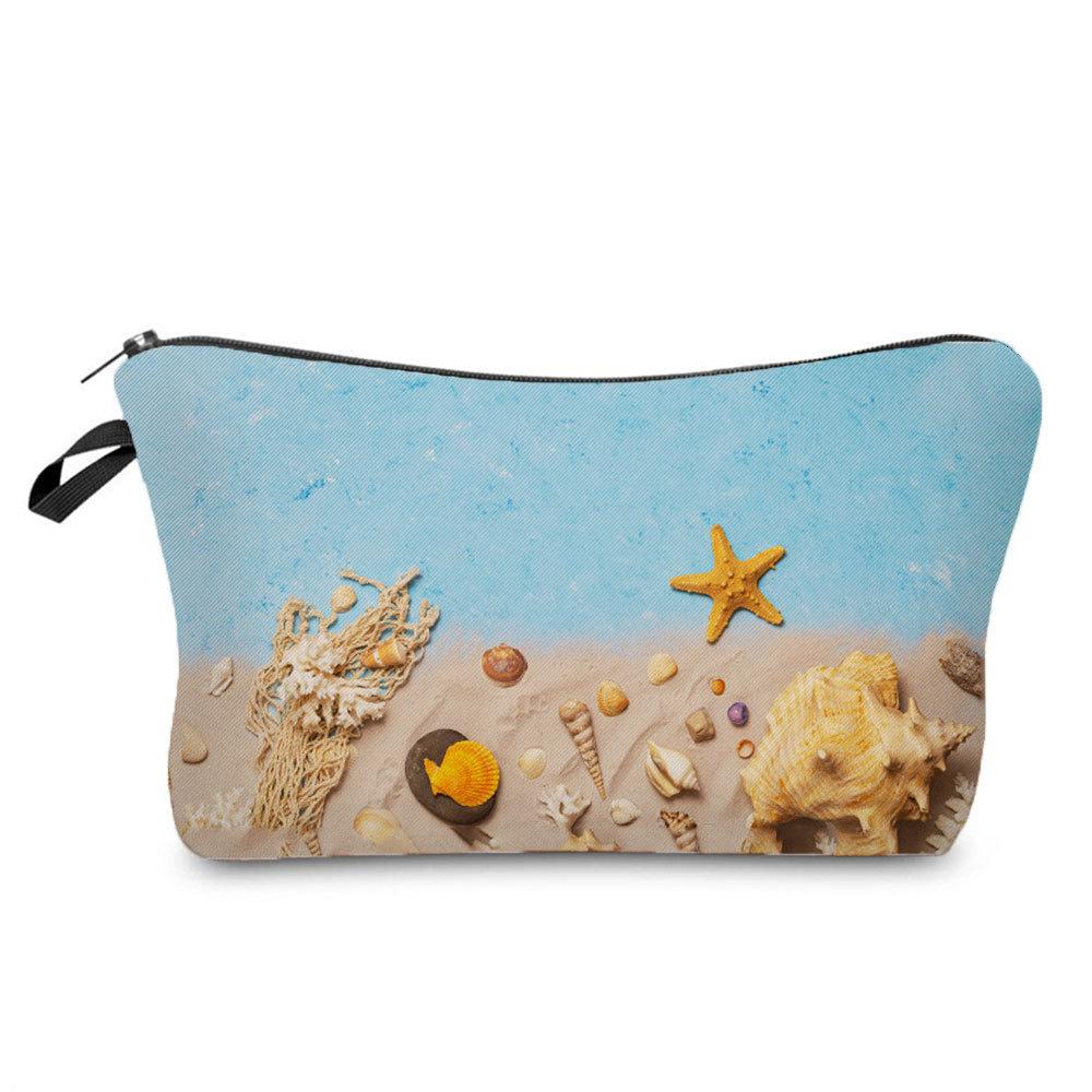 Women Shell Print Cosmetic Bag Toiletries Organize Travel Storage Case  6444