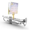 Trumpet Trombone Sheet Music Clip Marchings Bands Holder Trumpet Lyre Clamp Metal Music Stand for Practicing Beginners