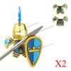 Medieval Military Soldiers Figures MOC Building Blocks Castle Black Eagle Wolf Octopus Griffin Ancient Knight Waffen Bricks Toys