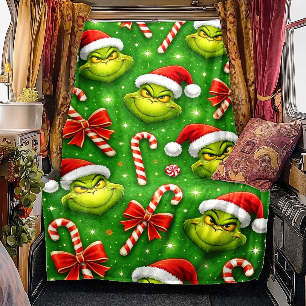 Christmas Gift Comedy Movie How the Grinch Stole Christmas blanket home warming, four season bed decoration sofa cover flannel throwing blanket K12