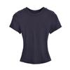 Pure Desire Women's Spicy Girl Round Neck Ribbed Summer T-Shirt
