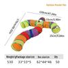 Rainbow Three-Way Foldable Cat Tunnel Toy