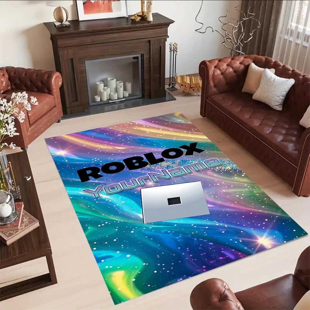 Roblox 54 Customized Name Area Rug Design for Study Room Foyer Outdoor Dormitory Anti-slip Rug Decorate Offices Best for Christmas