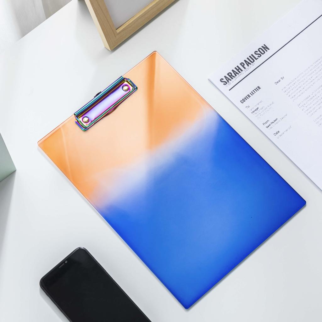 The Thickened Acrylic Transparent Board Clamp Writing Pad Is Convenient for File Storage and Organization