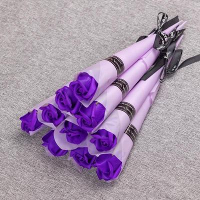 Changbaosen 10-Piece Rose Soap Flower Bouquet
