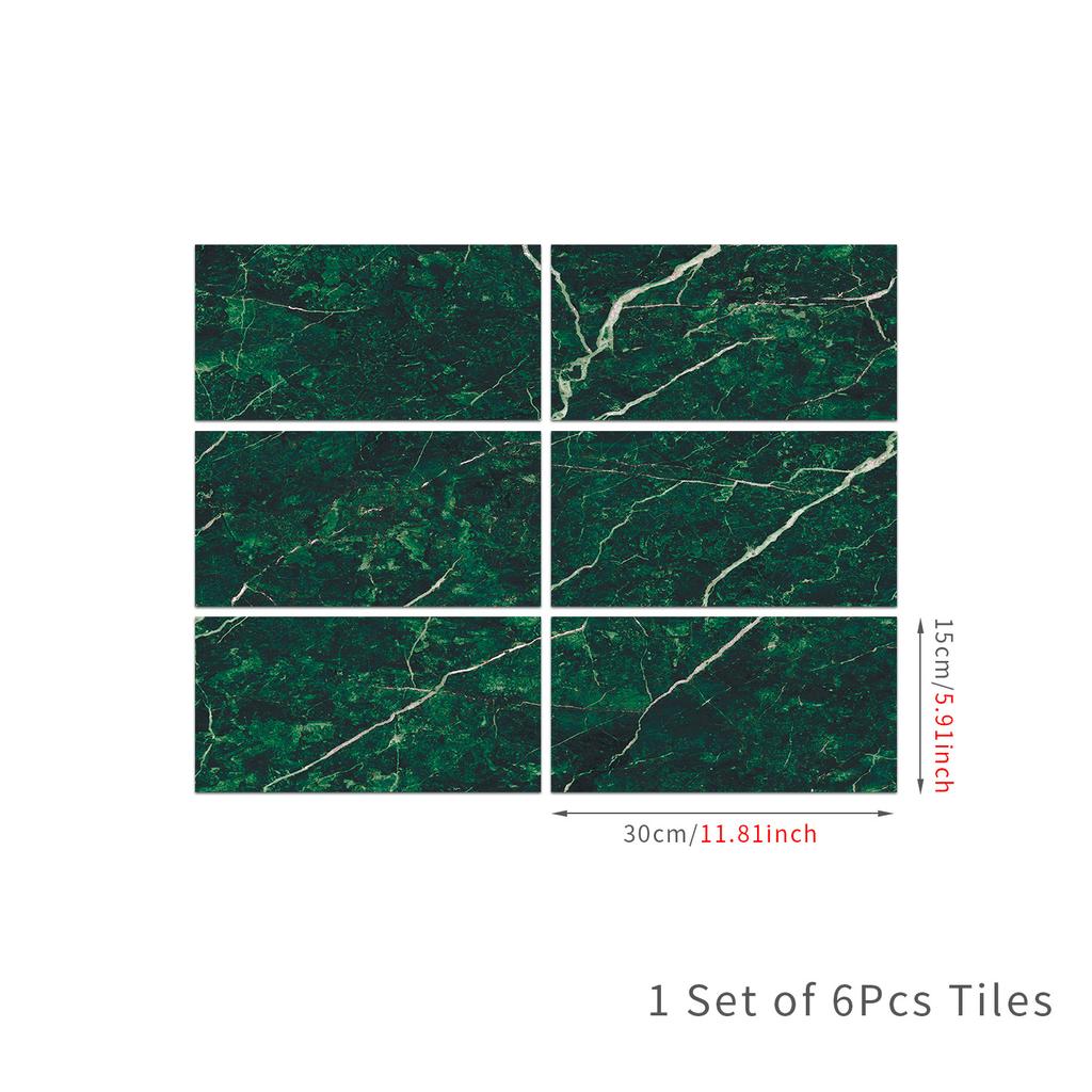 Marble Pattern Glossy Tile Wall Sticker Self-Adhesive Living Room Bathroom Renovation Wall Decoration Waterproof And Moisture-Proof Wallpaper