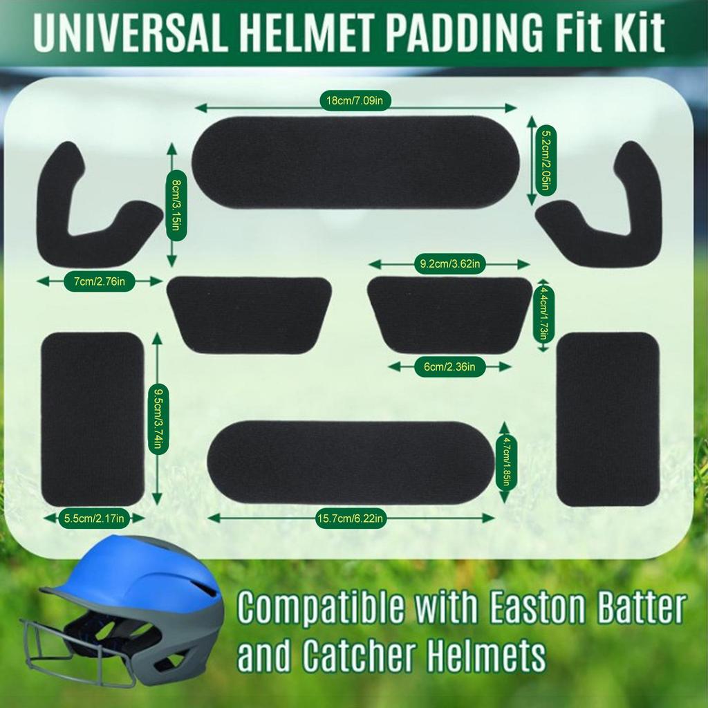 Helmet Padding Inserts 2cm Soft Thickened Foam Pads Batting Helmets Padding Kit For Baseball Catchers Batting Softball Outdoor