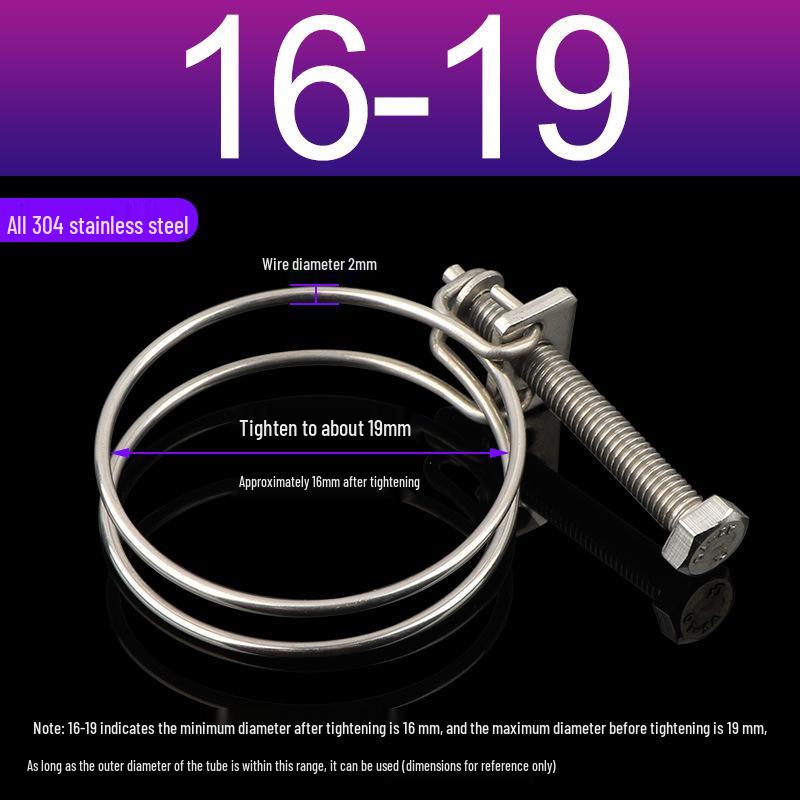 Stainless Steel Double Wire Hose Clamp Set