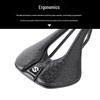 HASSNS Lightweight Mountain & Road Bike Saddle - Comfortable, Breathable Microfiber Leather with Hollow Design.