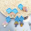 Unique Earring Molds Mushroom Earring Silicone Molds with Hole Resin Casting Molds for DIY Women Fashion Jewellery