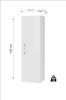 Wall-hung bathroom column, white gloss, 125x33cm, soft-close Pinia
