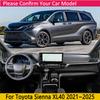 Car Dashboard Cover Pad for Toyota Sienna XL40 Accessories ~2025 Liner Anti-Slip Mat Sunshade Dashmat Carpet Rug Car Sticker