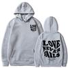 Love Never Fails Print Letter Hoodies Men/Women Sweatshirt Black Autumn Vintage Oversized Harajuku Loose Tops Casual Pullovers