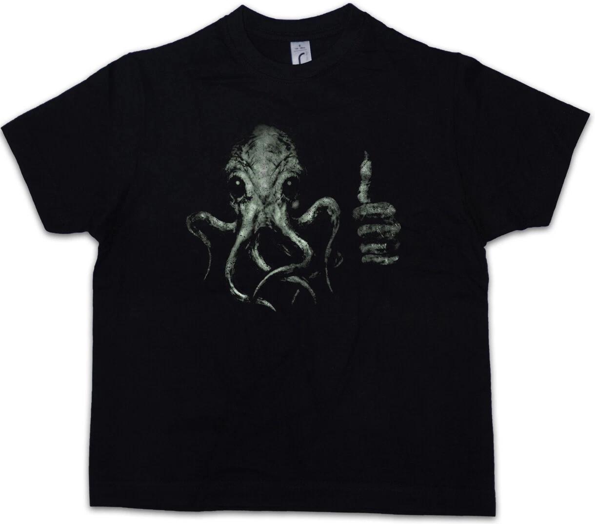 CTHULHU THUMB UP Kids Boys kids boys T-Shirt Arkham Miskatonic Lovecraft Dunwich 140