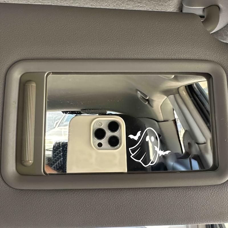 Festive Halloween Car Mirror Decal - Cute Ghost And Bat Sticker - Vinyl