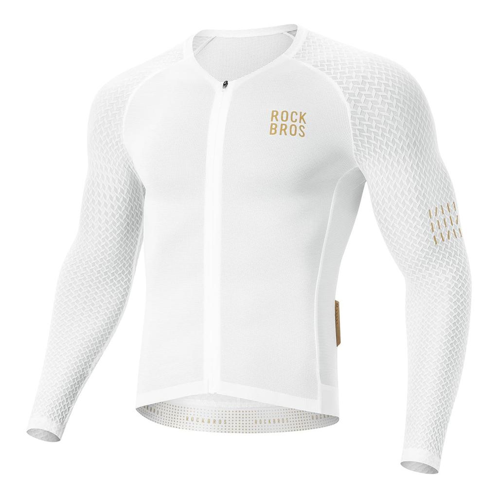 Koszulka Rowerowa Diamond Z Długim Rękawem Rozmiar Xxxl - Biała
