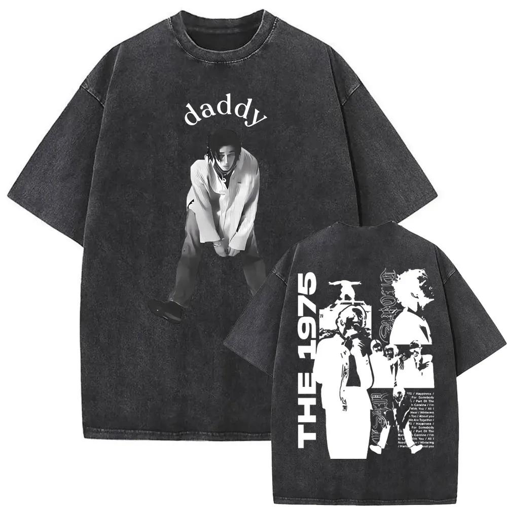 2026 Hot Sale Washed Vintage The 1975 about You Print T-shirt Being Funny in A Foreign Language Album Tshirt Men Women Hip Hop Casual T Shirt