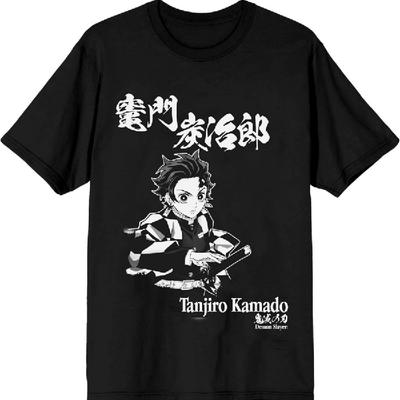Demon Slayer Tanjiro Graphic Crew Neck Short Sleeve Men's T-Shirt