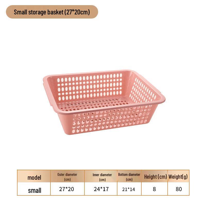 Rectangular Plastic Storage & Drain Basket