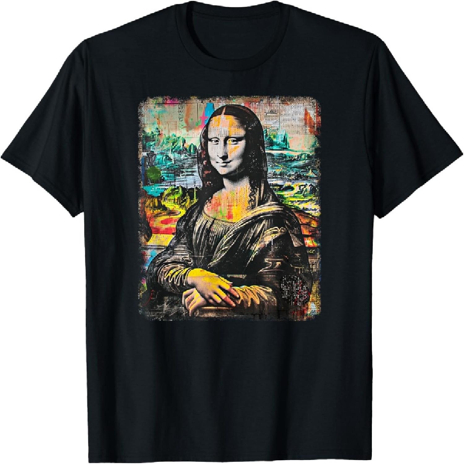 

Abstract Graffiti Art Leonardo Da Vinci Art Mona Lisa T-Shirt(4) XXXXXL різнокольоровий