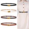 Chic Women Waist Belt Pu Leather With Thread Coupling Design For Dressing Casual