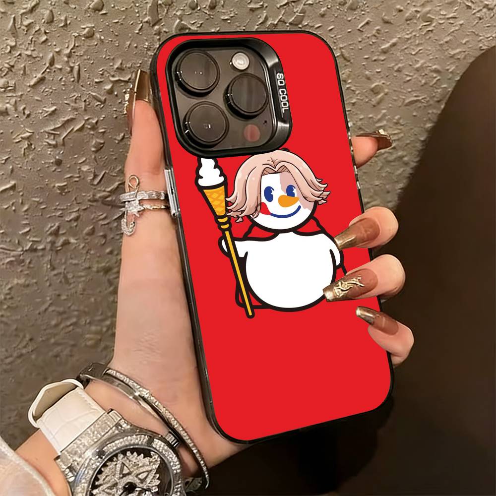 

M-Mi xue Snow k-King Phone Case For iPhone 17,16,15,14,13,12,11 Plus,Pro Max,XS,Colored Silver Plated Inside Cover iPhone13PRO