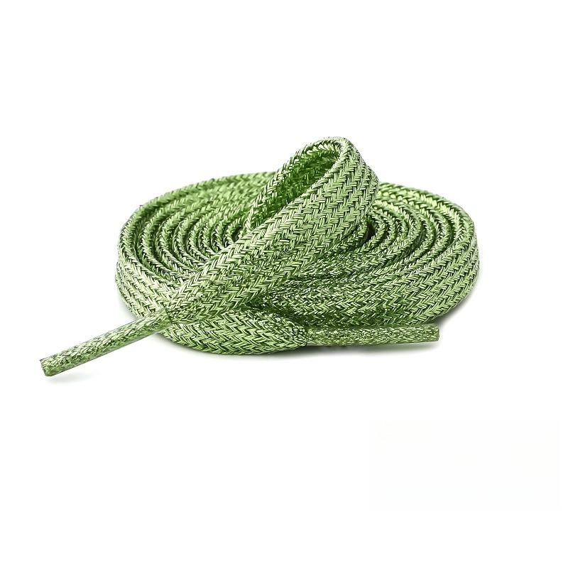 'Gold and Silver Silk' Pearlescent Radiant Polyester Flat Lace Suitable for Board Shoes, Canvas Shoes, Sports Shoes, Pants Rope
