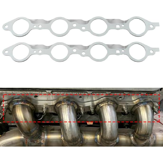 LS Exhaust Manifold Header Gasket Pair with Bolts for Chevy Silverado Camaro GMC Sierra LS1 LS2 LS3 LS6 LQ4 LQ9 4.8 5.3 5.7 6.0 6.2L 1997-2018,