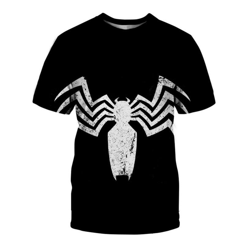 3D printed summer men s short-sleeved street casual quick-drying breathable round-neck shirt S