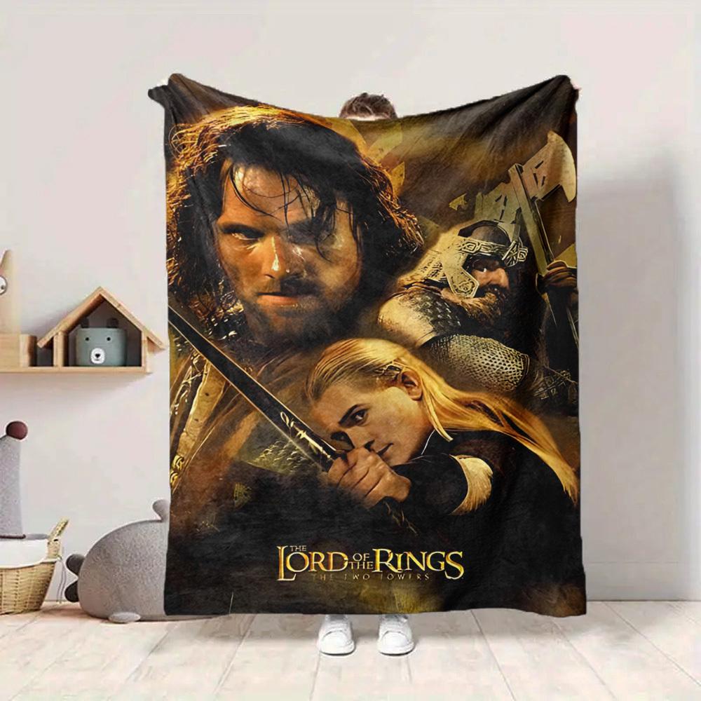 1pc Lord of the Rings Blanket Lightweight Flannel Throw For Sofa, Bed, Travel, Camping, Livingroom, Office, Couch, Chair, And Bed