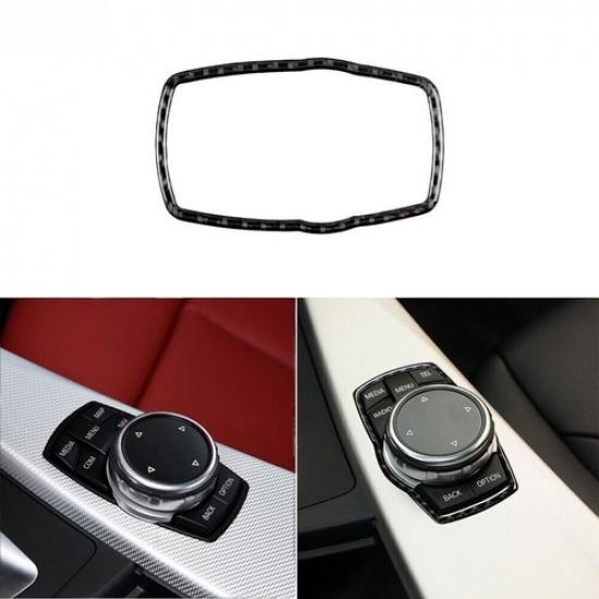 Real Carbon Fiber Multimedia Radio Control Knob Frame For BMW 7 Series F01 09-14