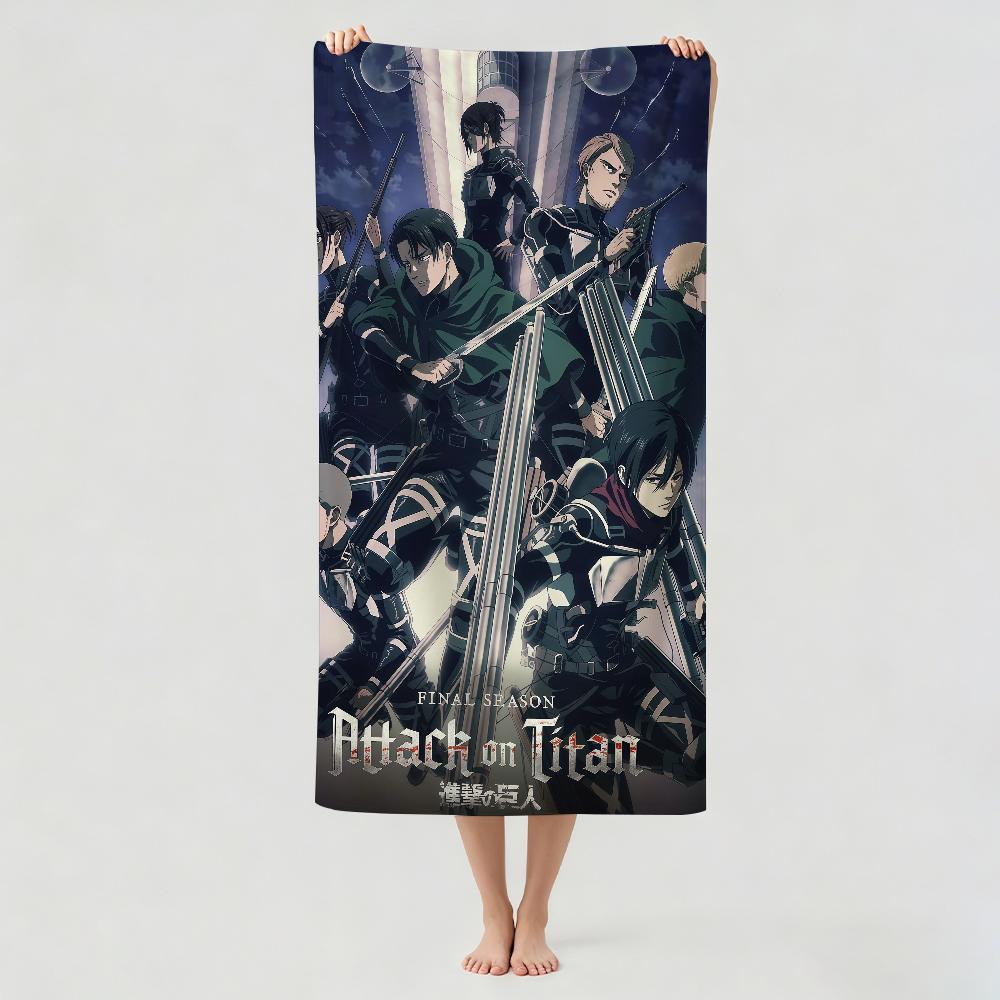 Adventure Anime A-Attack On A-Anime T-Titans Towel Drying Bath Towel Applicable To Light Swimming Camping Yoga Beach Out