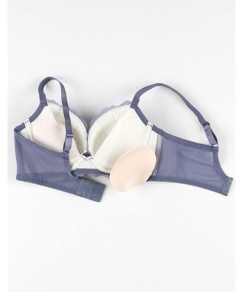 Creates flatters and keeps bust Available online Fits up to G Double Bra BBJ301 BU D75 Amphi/Wacoal Bra cleavage, underarms, fullness. only. cups.